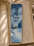 Winter night handmade bookmark