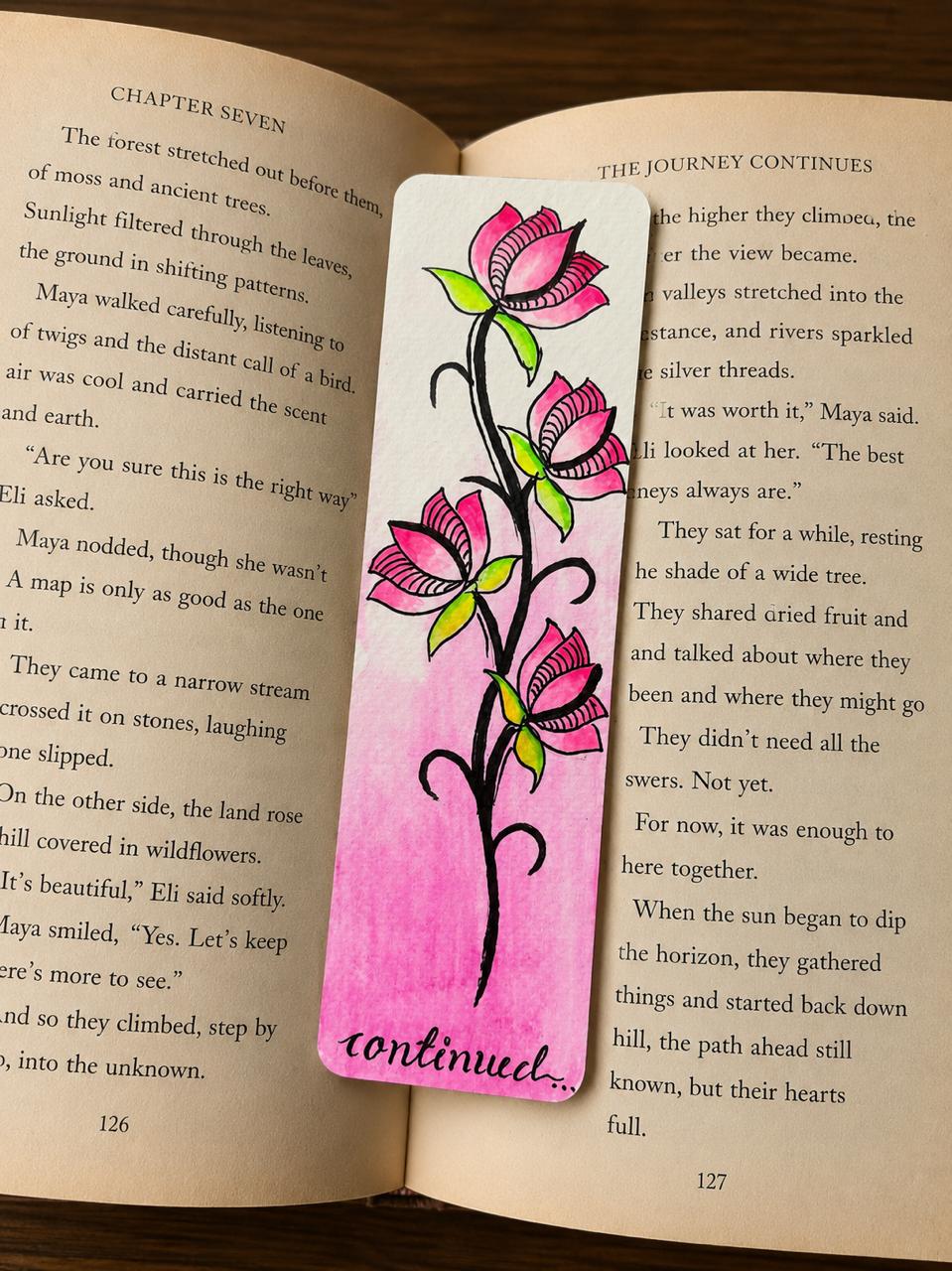 Flower Handmade Bookmark