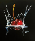 Hyper-realistic cherry artwork