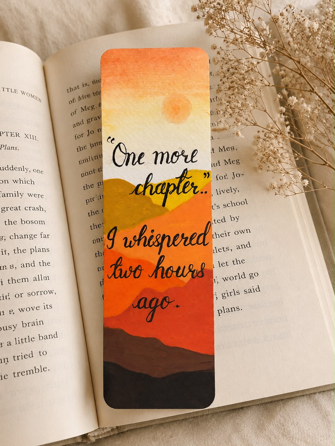 caligraphed bookmark
