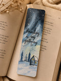 Snowy landscape handmade bookmark