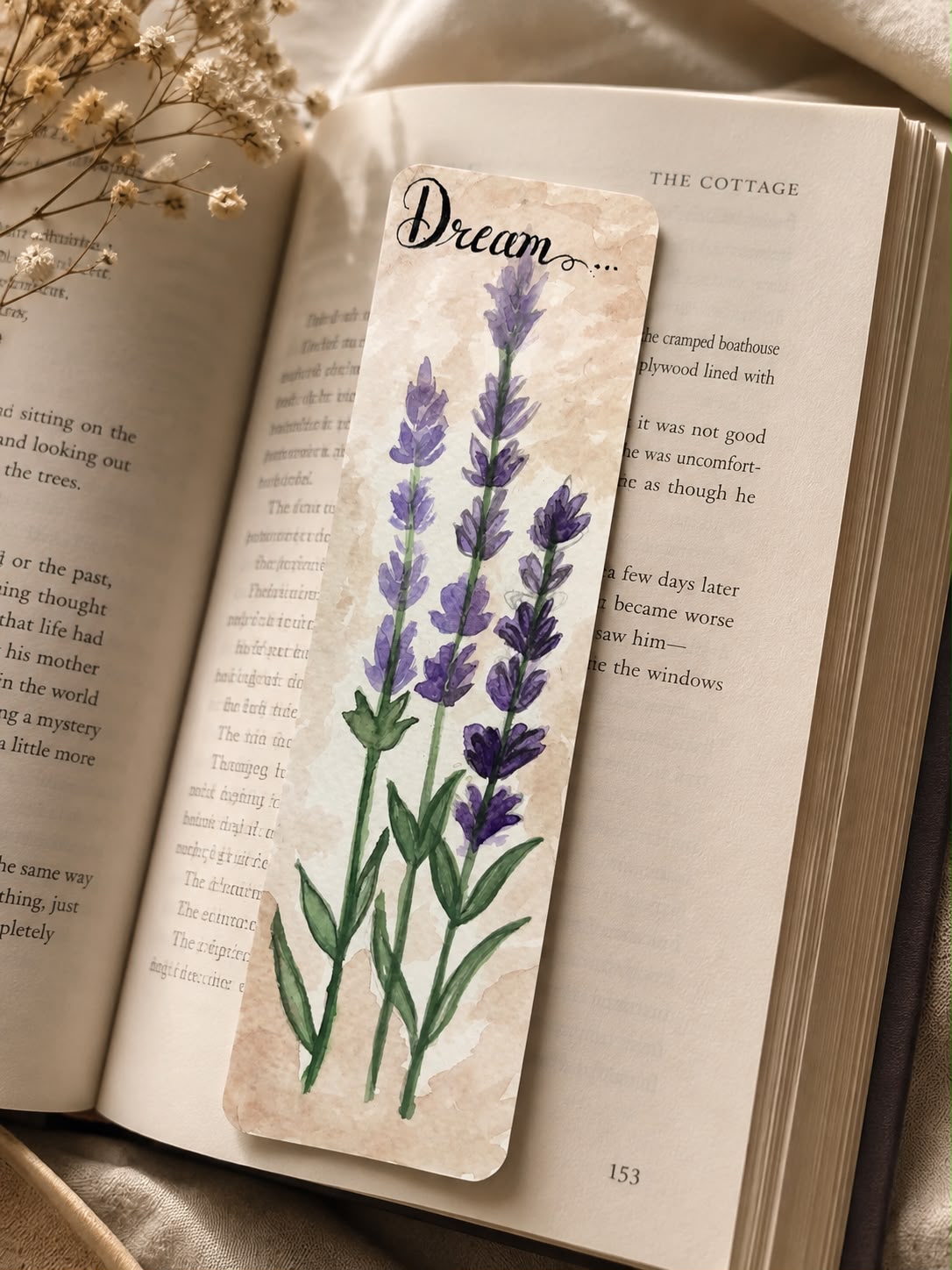 ‘’Lavender” handmade bookmark