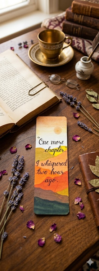 caligraphed bookmark